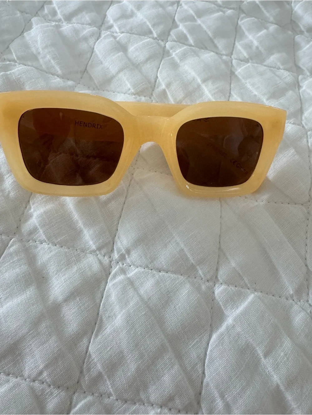 I-Sea Hendrix Yellow Rectangular Sunglasses